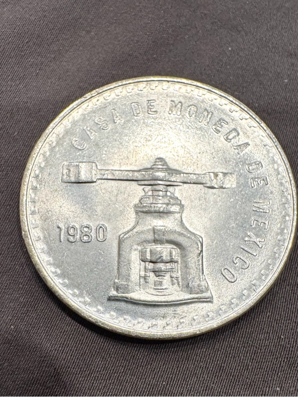 1980 Casa de Moneda de Mexico Silver Coin 33,6g